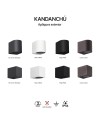 KANDANCHU * APLIQUE EXTERIOR CUAD. 1L*GU10 NEGRO